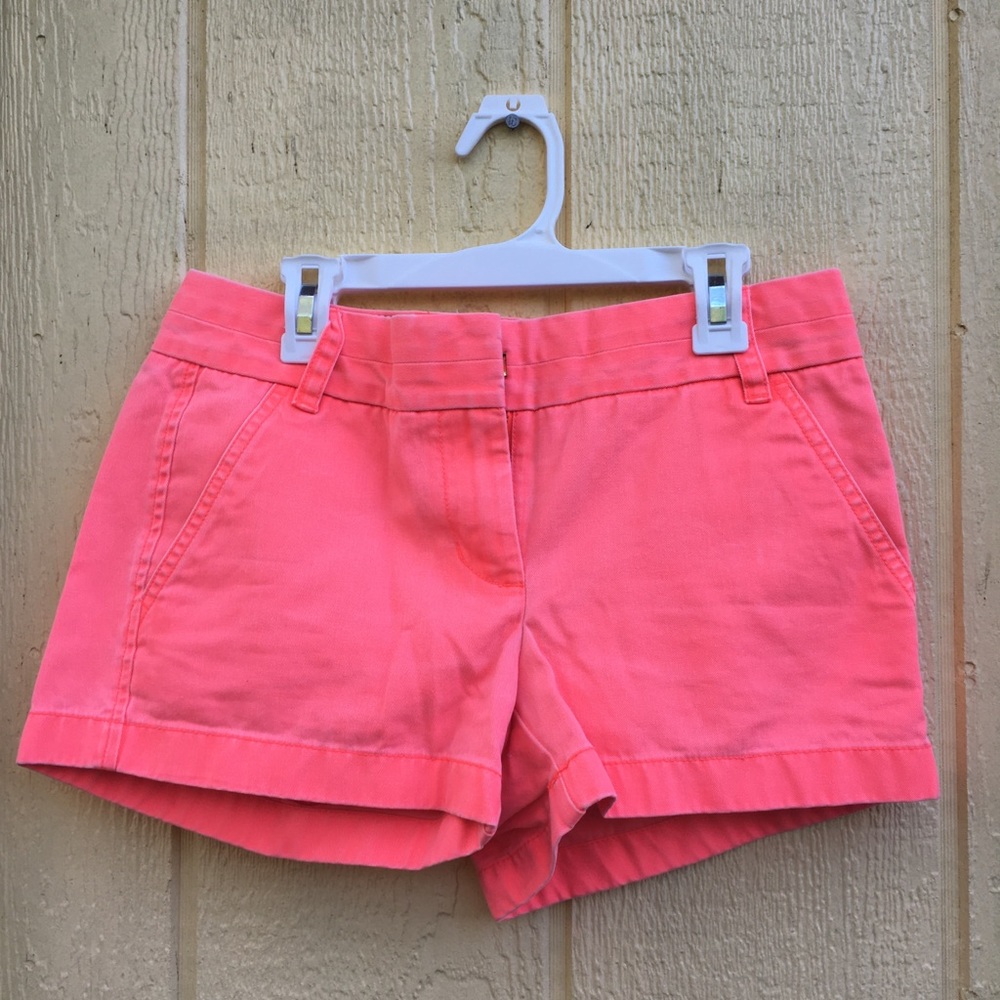 Jcrew Bright Pink-orange Shorts- Size 0